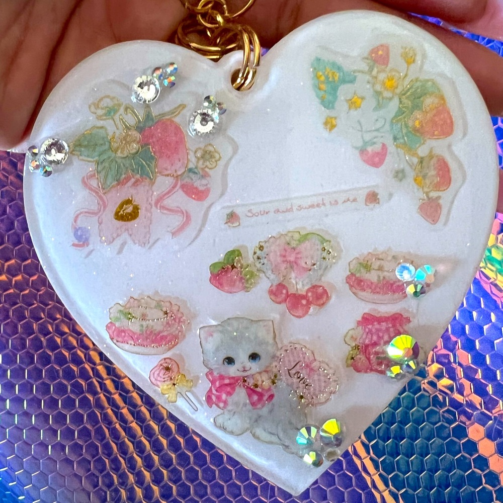 Kitty Kitty Handmade Bag Charm Keychain